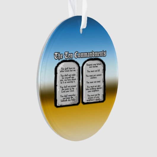 Dix commandements de la Sainte Bible, la loi de (devant)