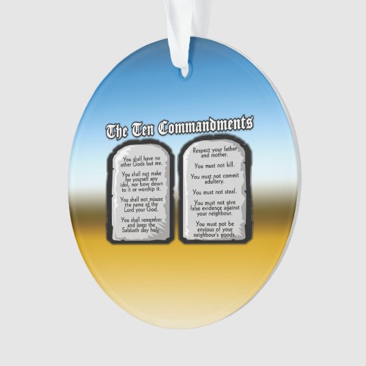 Dix commandements de la Sainte Bible, la loi de (devant)