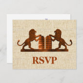Dix commandements et Lions Bar/Bat Mitxvah RSVP (Devant / Derrière)