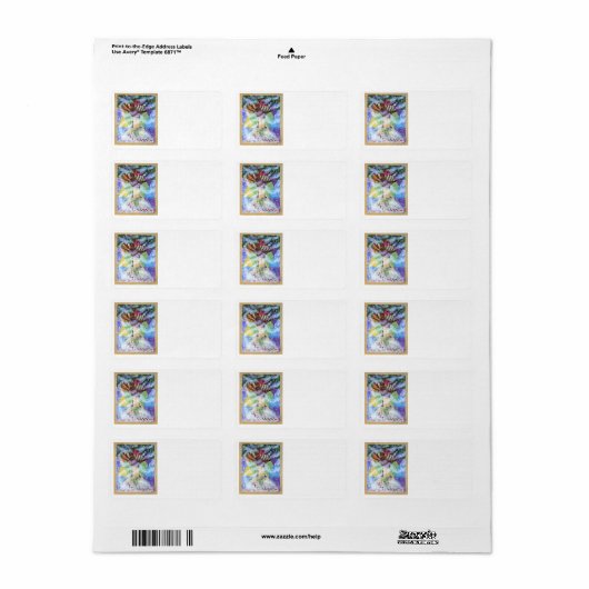 Dix commandements Étiquettes de adresse d'arbre (Feuille entière)