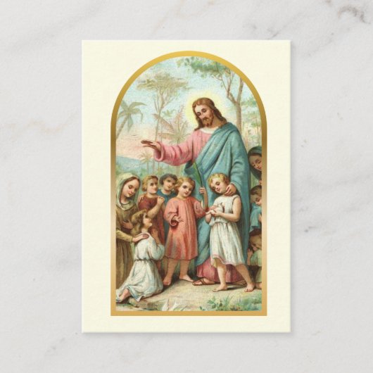 DIX COMMANDEMENTS JÉSUS AVEC CARTE DE PRIÈRE POUR  (Devant)