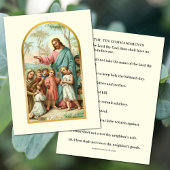 DIX COMMANDEMENTS JÉSUS AVEC CARTE DE PRIÈRE POUR