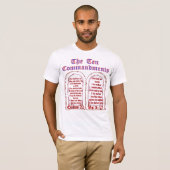 Dix Commandements Unisex Custom Graphics T-shirt (Devant entier)