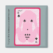 'Dix de pique' Designer Frigo Magnet (Devant)