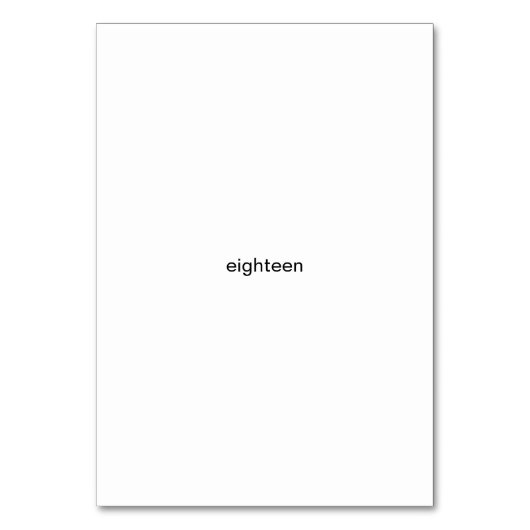 Dix-huit coeurs, cartes flashcards de numéro perso (Par défaut)