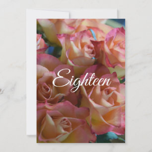 Dix-huit Roses 18e anniversaire de fête Invitation