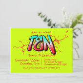 Dix Invitation Graffiti Lumineux (Debout devant)