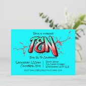 Dix Invitation Graffiti Lumineux (Debout devant)