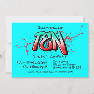 Dix Invitation Graffiti Lumineux