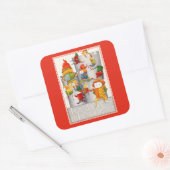 DIX LORDS A LEAPAPING Grand Stickers Carré - Rouge (Enveloppe)