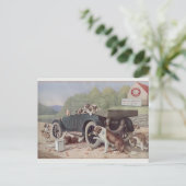 Dix miles à un garage - Carte postale (Debout devant)