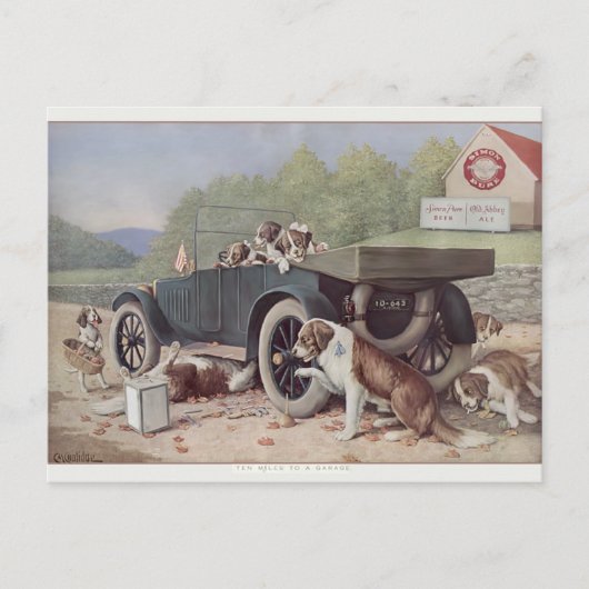Dix miles à un garage - Carte postale (Devant)