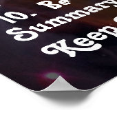 Dix Objectifs pour une Affiche de Pessimiste (Coin)