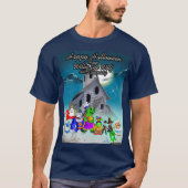 Dix Petits Monstres : T-Shirt Halloween (Cursif) (Devant)