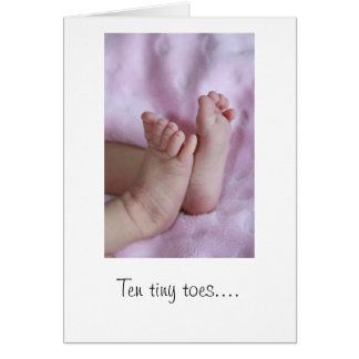 Dix petits orteils... Carte bébé