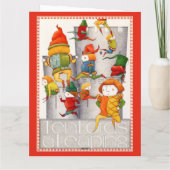 DIX SELLES UNE GRANDE carte de Noël / Rouge (Dos)