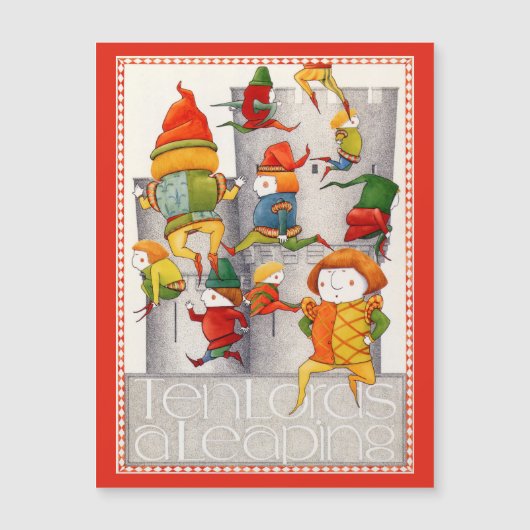 DIX SEN LORDS A LEAPING 4.25x5.6 Carte magnétique  (Devant)