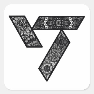 Dix-sept autocollants de logo