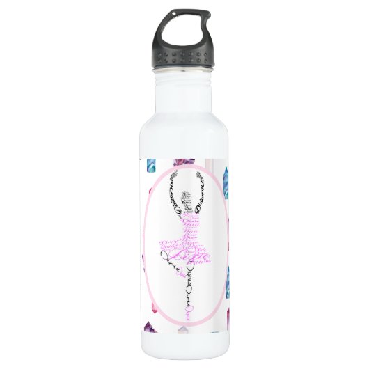 Dixie Ballerina Specialized Dancer Gift Waterfles (Voorkant)