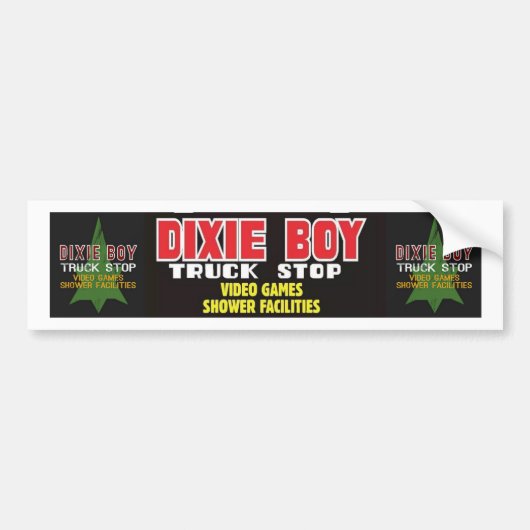 Dixie Boy Truck Stop Bumpersticker (Voorkant)