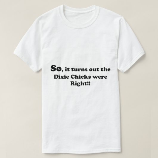 Dixie Chicks. Uitgebreid T-shirt (Design voorkant)