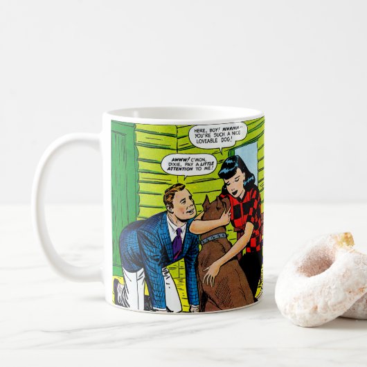 Dixie Dugan Lovable Dog Comics Coffee Mok (Met donut)
