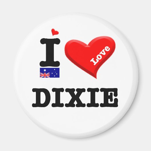DIXIE - I Love Magneet (Voorkant)