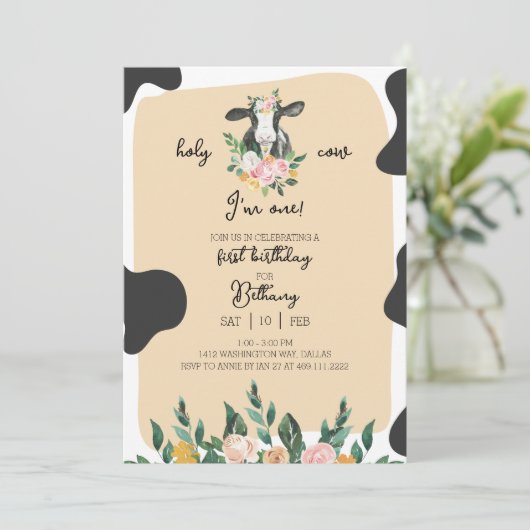 DIXIE Koe eerste uitnodiging (Staand voorkant)