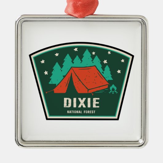 Dixie National Forest Camping Metalen Ornament (Voorkant)