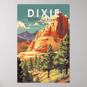 Dixie National Forest Utah Reis Kunst Vintage Poster