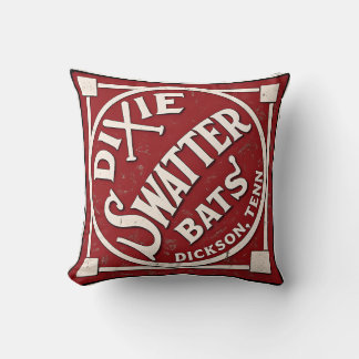 Dixie Swatter Bats Vintage Logo Dickson Tennessee Kussen