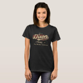 DIXON Achternaam, DIXON familienaam crest T-shirt (Voorkant volledig)