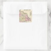 Dixon County, Nebraska Vierkante Sticker (Tas)