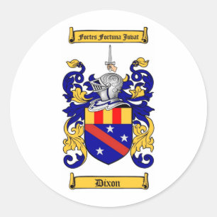 DIXON FAMILY CREST - DIXON WAPEN RONDE STICKER