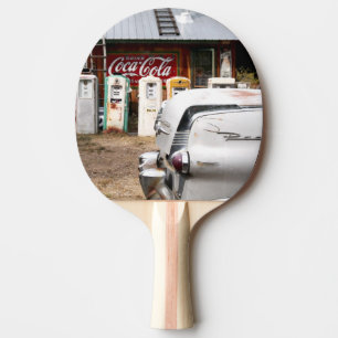 Dixon, New Mexico, Verenigde Staten. Oldtimer Tafeltennisbatje