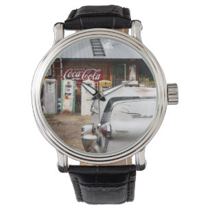 Dixon, New Mexico, Verenigde Staten. Vintage-auto Horloge