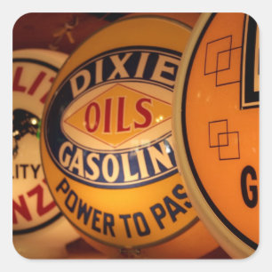 Dixon, New Mexico, Verenigde Staten. Vintage Vierkante Sticker