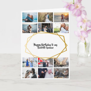 DIY 12 foto Modern Goud Romantisch Verjaardag li Kaart