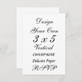 DIY 3 x 5 CHAMPAGNE Delicate Paper (Voorkant / Achterkant)