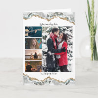 DIY 5 foto jubileum bruiloft marmer geode vert.