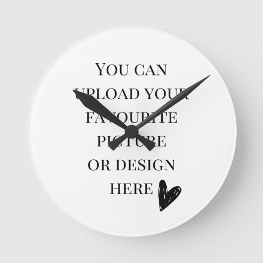 DIY, aangepaste 8" ronde acryl wandklok Klok (Voorkant)