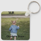 DIY Aangepaste persoonlijke foto en naam Sleutelhanger (Achterkant)