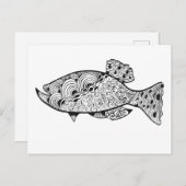 DIY Adult Color Fish Design Briefkaart (Voorkant / Achterkant)