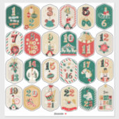 DIY Adventskalender - Kerstspeelgoed Sticker (Vel)