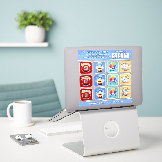 DIY-AR Story Sticker (Birthday) (Ordinateur portable sur le bureau)
