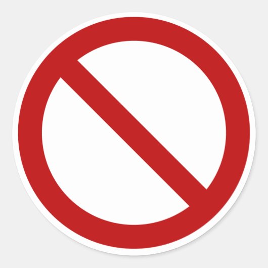 DIY "Ban" Sticker (Voorkant)