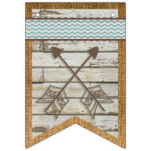 DIY Banner Schuur Hout en Burlap Achtergrond Bunti (Eerste vlag)