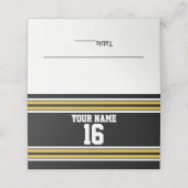 DIY BG Black Gold Team Jersey Custom Number Name (Buitenkant ongevouwen)