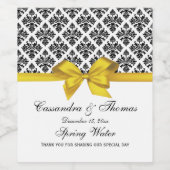 DIY BG Black Whisky Yellow Bow Wijn Etiket (Enkel label)