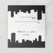 DIY BG Boston Skyline Silhouette Escort Kaarten (Buitenkant ongevouwen)